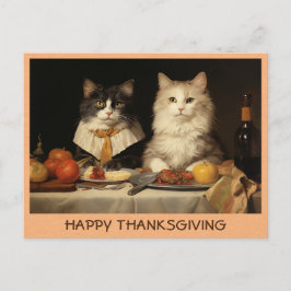 Grappige Happy Thanksgiving Katten Briefkaart