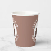 Grappige Happy Yak gepersonaliseerde cartoon Verja Papieren Bekers (Links)