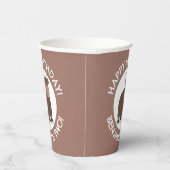 Grappige Happy Yak gepersonaliseerde cartoon Verja Papieren Bekers (Rechts)