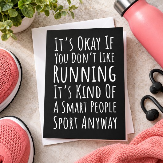Grappige hardloopatleet kaart