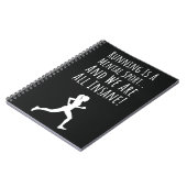 Grappige hardloopcadeaus voor haar Humor Women Run Notitieboek (Linkerzijde)