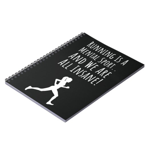Grappige hardloopcadeaus voor haar Humor Women Run Notitieboek (Linkerzijde)