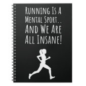 Grappige hardloopcadeaus voor haar Humor Women Run Notitieboek (Voorkant)