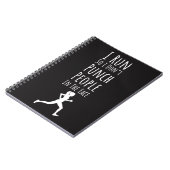 Grappige hardloopcadeaus voor hardloopsters vrouwe notitieboek (Linkerzijde)