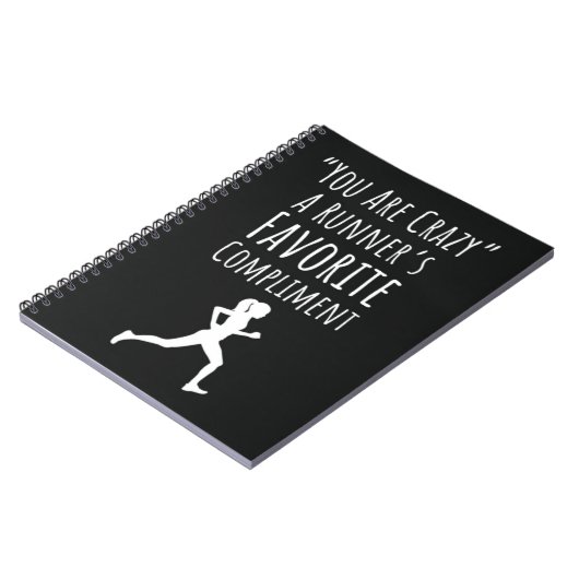 Grappige hardloopgeschenken Moderne Schattigee tri Notitieboek (Linkerzijde)