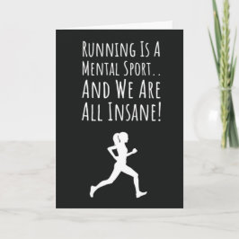 Grappige Hardloopkaarten Marathon Cross Country Ha Kaart