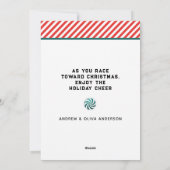 Grappige hardloopkerstkaarten voor renners feestdagenkaart (Achterkant)