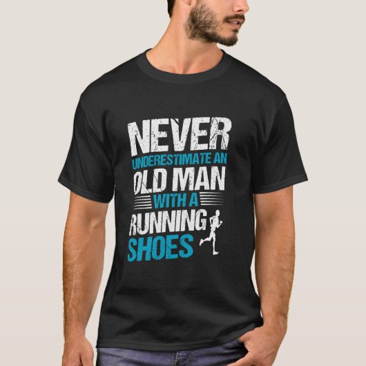 Grappige hardloopkunst voor mannen marathonloper t-shirt (Voorkant)