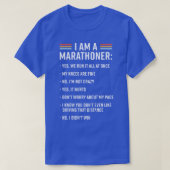 Grappige hardloopmarathon hardlooptrainer Ik ben e T-shirt (Design voorkant)
