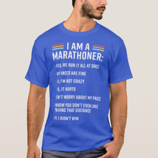Grappige hardloopmarathon hardlooptrainer Ik ben e T-shirt
