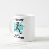 Grappige hardloopspreuk koffiemok (Voorkant links)