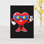 Grappige Hart Dab 67 Valentijn Zes Zeven Meme Gen  Kaart (Gele Bloem)