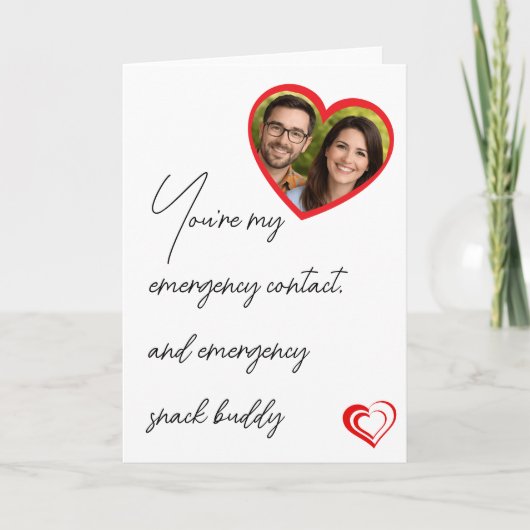 Grappige hart foto Cupido Valentijnsdag kaart (Voorkant)