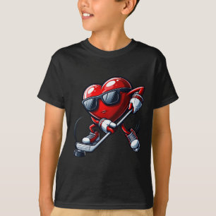 Grappige Hart Speelt Hockey Valentijnsdag Heren Jo T-shirt