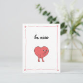 Grappige hart Valentijnsdag kaart (Staand voorkant)