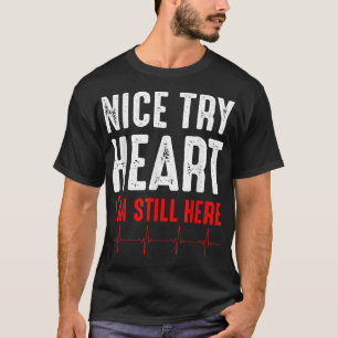 Grappige Hartaanval Overlevende Kunst Voor Mannen T-shirt