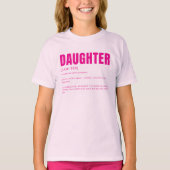 Grappige Hartelijke Definitie Dochter T-shirt (Voorkant)