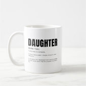 Grappige Hartelijke Definitie Voor Dochter Koffiemok (Links)