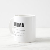 Grappige Hartelijke Oma Definitie Koffiemok (Voorkant links)