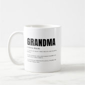Grappige Hartelijke Oma Definitie Koffiemok (Links)