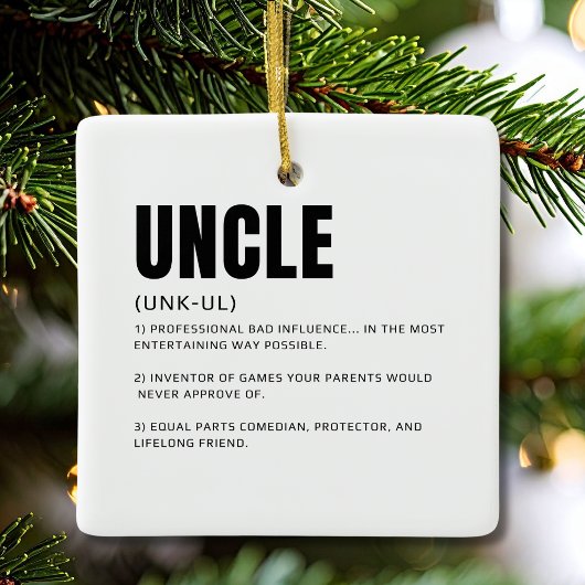 Grappige Hartelijke Oom Definitie Keramisch Ornament