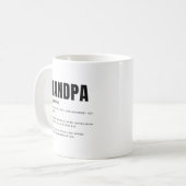 Grappige Hartelijke Opa Definitie Koffiemok (Voorkant links)