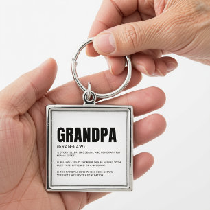 Grappige Hartelijke Opa Definitie Sleutelhanger