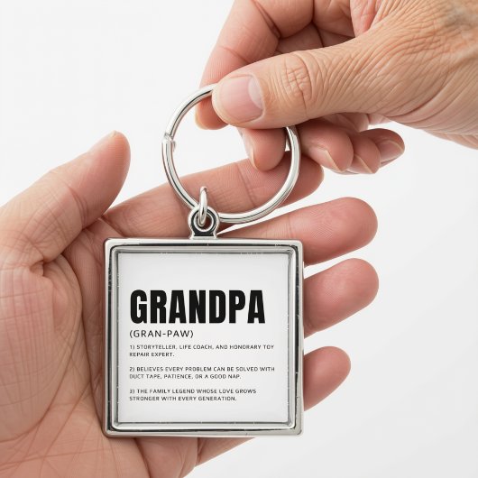 Grappige Hartelijke Opa Definitie Sleutelhanger