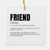 Grappige Hartelijke Vriend Definitie Keramisch Ornament (Voorkant)