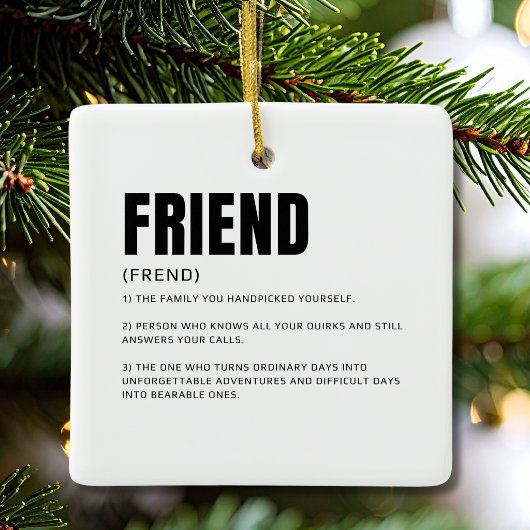 Grappige Hartelijke Vriend Definitie Keramisch Ornament