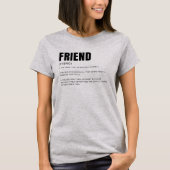 Grappige Hartelijke Vriend Definitie T-shirt (Voorkant)