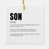Grappige Hartelijke Zoon Definitie Keramisch Ornament (Voorkant)
