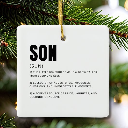 Grappige Hartelijke Zoon Definitie Keramisch Ornament
