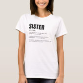 Grappige Hartelijke Zus Definitie T-shirt (Voorkant)
