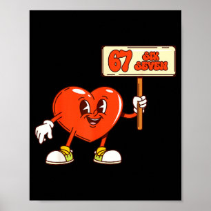 Grappige Harten 67 Valentijnsdag Zes Zeven Meme Ge Poster
