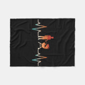 Grappige hartslag Grillen Barbecue Grill Lover BBQ Fleece Deken (Voorkant (Horizontaal))