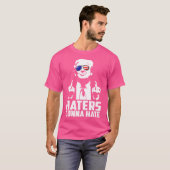 Grappige Haters gaan President Donald Trump Mid ha T-shirt (Voorkant volledig)