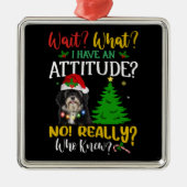 Grappige Havanese hond Metalen Ornament (Voorkant)