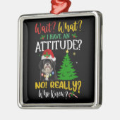 Grappige Havanese hond Metalen Ornament (Links)