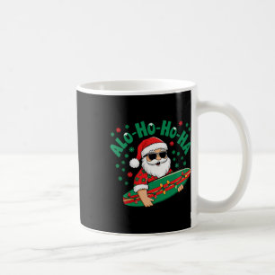 Grappige Hawaiaanse Alo-ho-ho-ha Kerstman Surft Ke Koffiemok