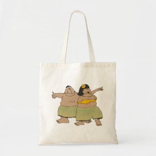 Grappige Hawaïaanse Hula Dansers Cartoon Tote Bag