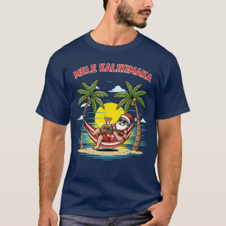 Grappige Hawaiaanse Kerst Mele Kalikimaka Kerstman T-shirt