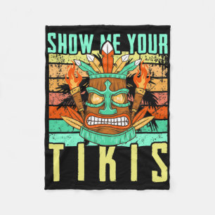 Grappige Hawaiaanse Laat je Tikis Hawaï Zomer Va z Fleece Deken