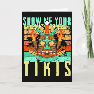 Grappige Hawaiaanse Laat je Tikis Hawaï Zomer Va z Kaart