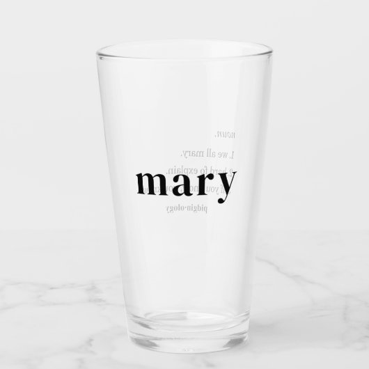 Grappige Hawaiaanse Mary Pidgin Lokale Stijl  Glas (Voorkant)