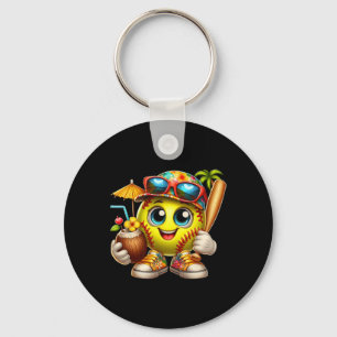Grappige Hawaii Softll Ll Hawaïaanse Tropische Zom Sleutelhanger
