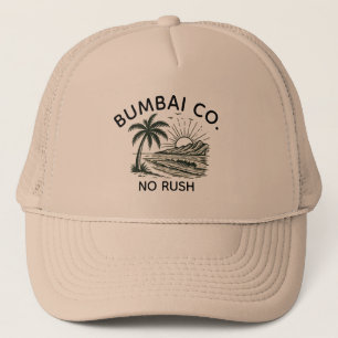 Grappige Hawaiian Bumbai Co Geen Haast Retro Surf  Trucker Pet