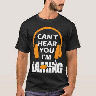 Grappige headset Kan je niet horen Ik ben aan het T-shirt