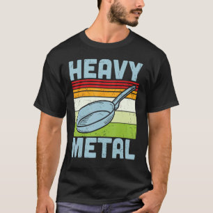 Grappige Heavy Metal Frying Pan Rock Rocker T-shirt