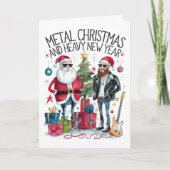 Grappige Heavy Metal kerst Kaart (Voorkant)